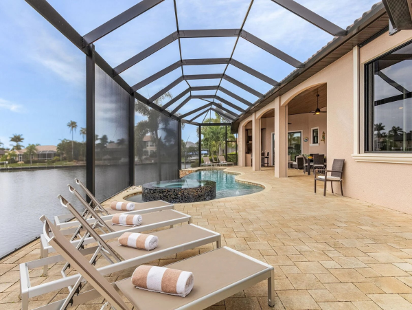 Cape Coral Canal Front Four Bedroom Vacation Home