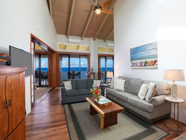 Koloa Oceanfront Two Bedroom Vacation Rental Condo