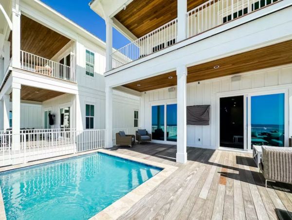 Gulf-Front Luxury Vacation Home in Orange Beach Sleeps 24