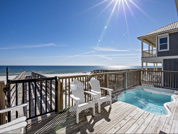 Beachfront 8 Bedroom Vacation Home in Gulf Shores with Pool