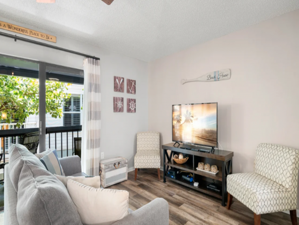 Nice looking condo a block from beach with Resort View