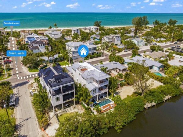 Luxury Waterfront Vacation Home with Pool in Anna Maria Sleeps 8