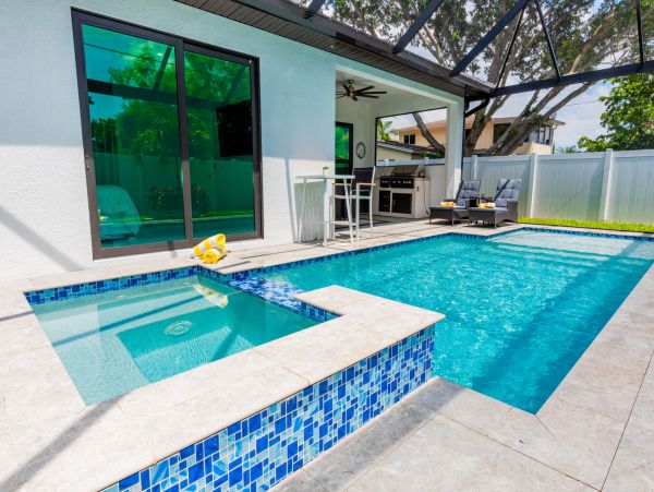 Chic Vacation Home in Naples with Pool and Hot Tub Sleeps 8