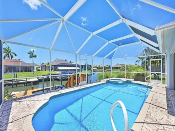 Cape Coral Pool Vacation Home Three Bedrooms Plus Bonus Room!