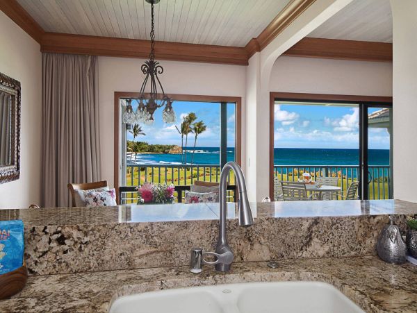 Poipu Ocean View Condo Near South Shore Beaches