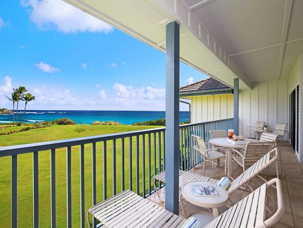 Poipu Ocean View Condo Near South Shore Beaches