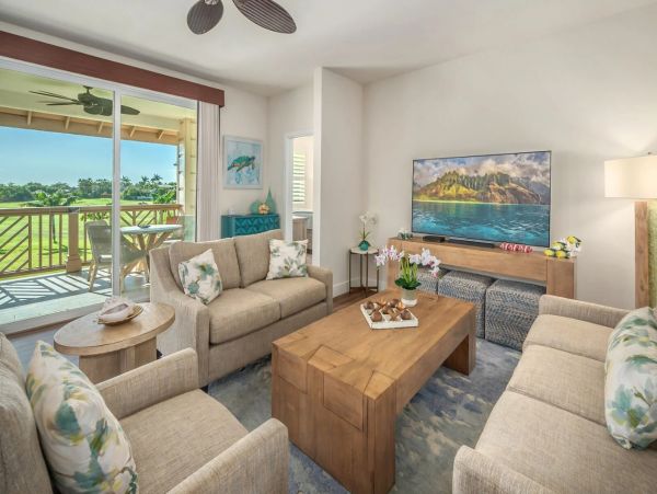 Poipu Four-Bedroom Condo with Golf Course Views