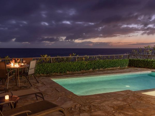 Poipu Luxury Ocean Front Estate Private Pool Main House & Guest Cottage