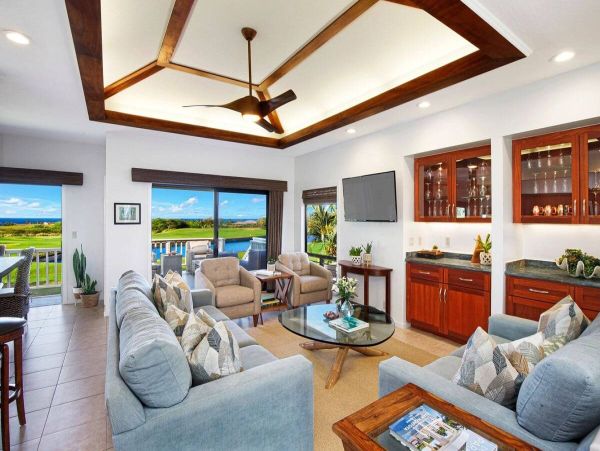 Luxury Golf Course Retreat with Ocean Views & Private Pool in Poipu