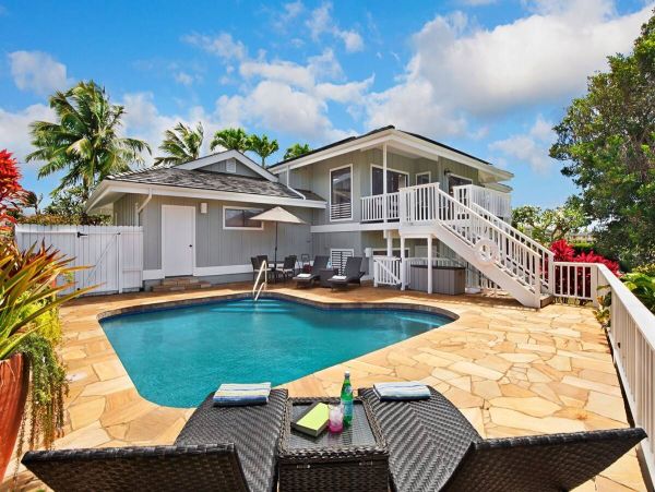 Luxury Golf Course Retreat with Ocean Views & Private Pool in Poipu