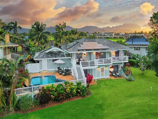 Luxury Golf Course Retreat with Ocean Views & Private Pool in Poipu