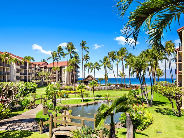 Beachy Condo Garden and Ocean Views