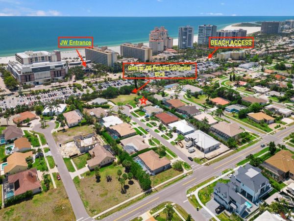 Marco Island Vacation Home Three Bedroom Walk to Beach