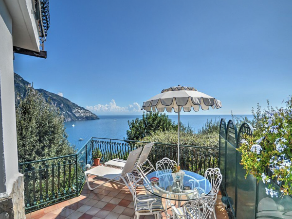A Charming villa set into the cliff, sheer above the sea