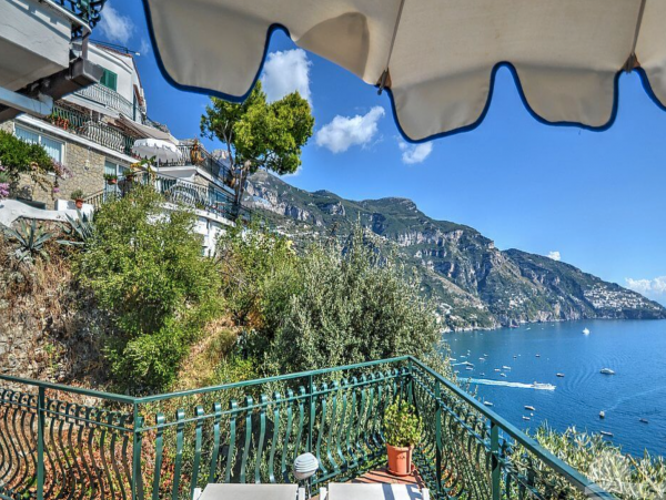 A Charming villa set into the cliff, sheer above the sea