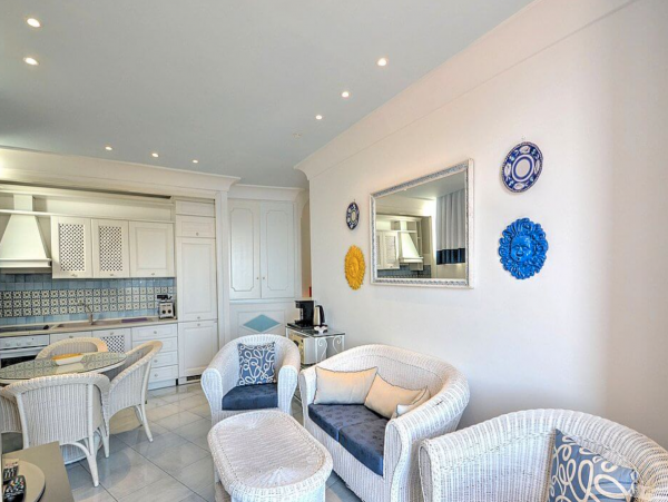A Charming villa set into the cliff, sheer above the sea