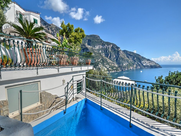 A Charming villa set into the cliff, sheer above the sea