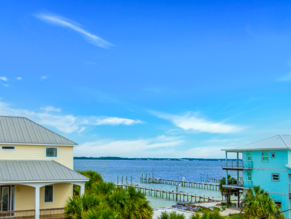 Four Bedroom-2 baths home with spectacular gulf views 2 blocks to the beach
