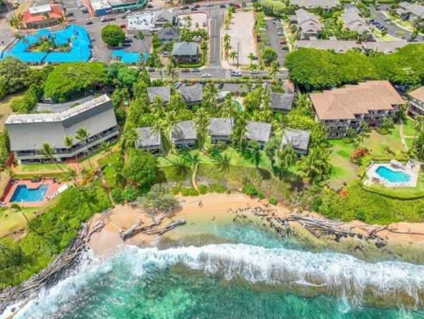 Kapaa Oceanfront Two Bedroom Vacation Rental Condo