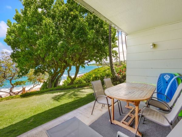 Kapaa Oceanfront Two Bedroom Vacation Rental Condo