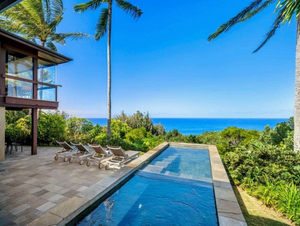 Princeville Oceanfront Vacation Rental Luxury 3-Bedroom Kauai Beach Home