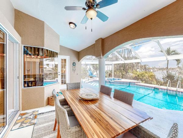 Cape Coral Canal-Front Vacation Rental 3-Bedroom Home with Private Pool & Gulf Access
