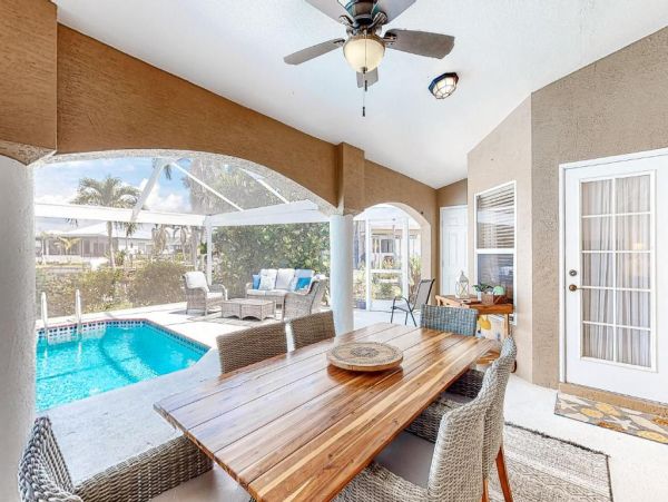 Cape Coral Canal-Front Vacation Rental 3-Bedroom Home with Private Pool & Gulf Access