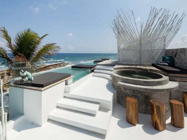 Tulum Luxury Vacation Estate on Beach with Infinity Pool