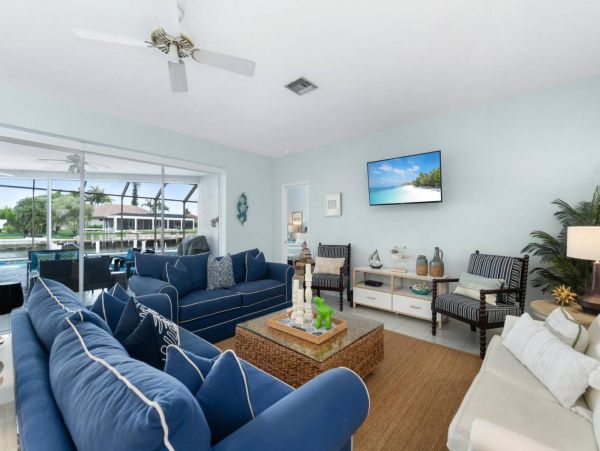 Canal-Front Vacation Home in Marco Island with Pool & Tennis Court