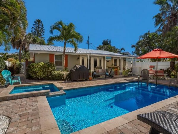 Canal-Front Charming Vacation Home in Anna Maria with Dock