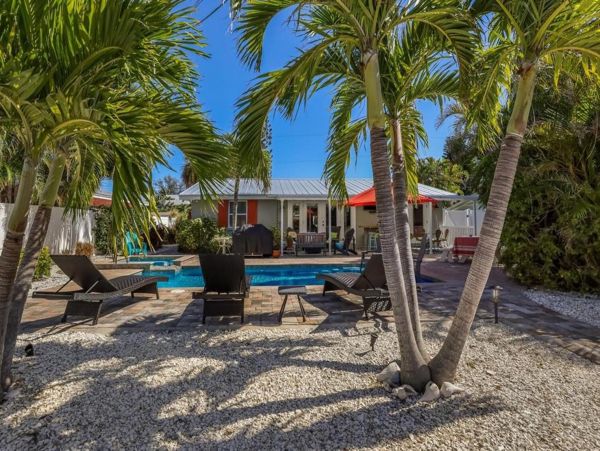 Canal-Front Charming Vacation Home in Anna Maria with Dock