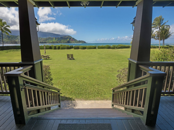 Side By Side Two Beachfront Homes Hanalei Bay