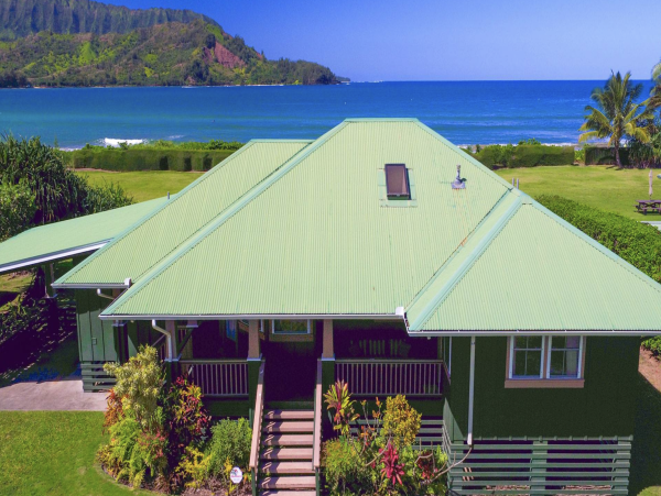 Side By Side Two Beachfront Homes Hanalei Bay
