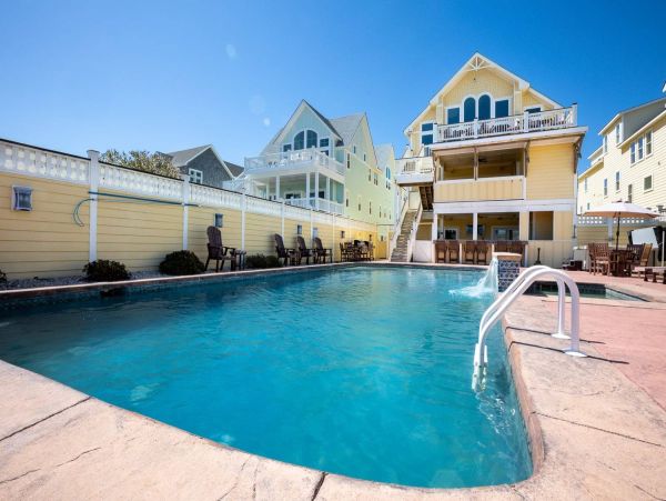 Oceanfront Kill Devil Hills Vacation Rental - 16BR Luxury Home with Pool, Theater & Game Room