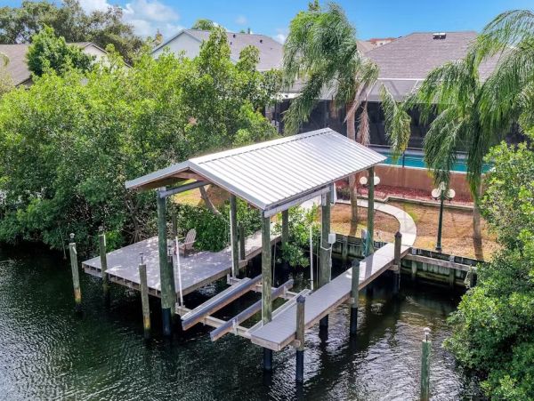 Apollo Beach Vacation Rental Waterfront Tampa Bay Home with Private Dock & Pool