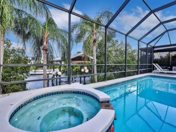 Apollo Beach Vacation Rental Waterfront Tampa Bay Home with Private Dock & Pool