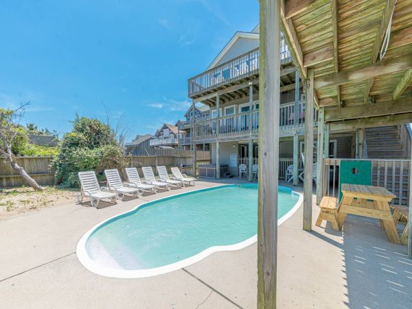On Beach Nags Head Vacation Home Six Bedroom