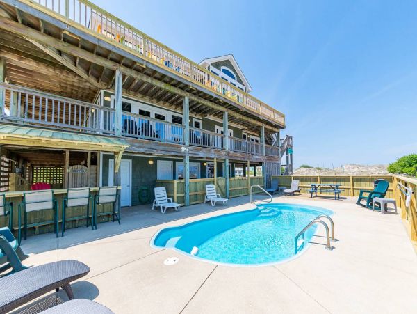 Perfect Getaway with Pool & Spa in Carova Beach Sleeps 14