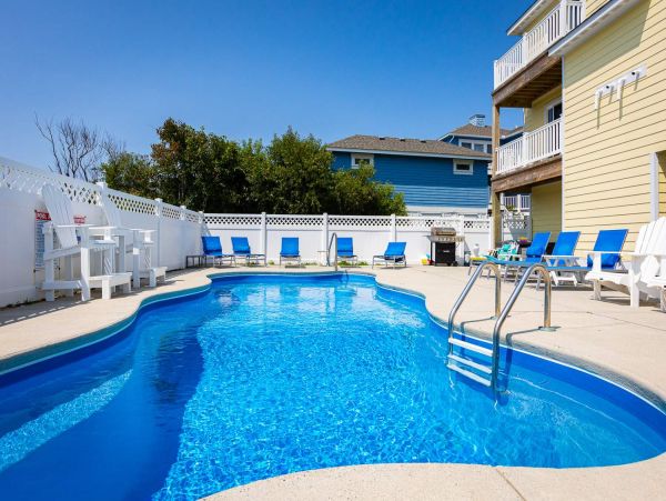 Steps to Beach Vacation Home in Corolla Sleeps 32 Guests