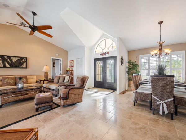 Canal Front Retreat with Gulf Access, Pool, and Tiki Dock in Cape Coral