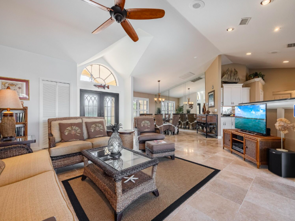 Canal Front Retreat with Gulf Access, Pool, and Tiki Dock in Cape Coral