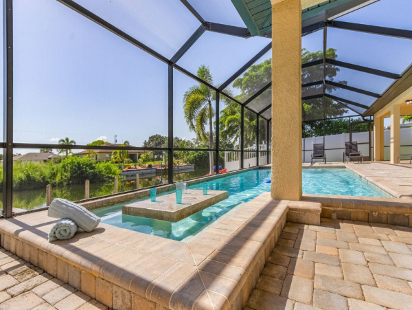 Cape Coral Getaway: Canal Views, Pool, and Modern Comfort