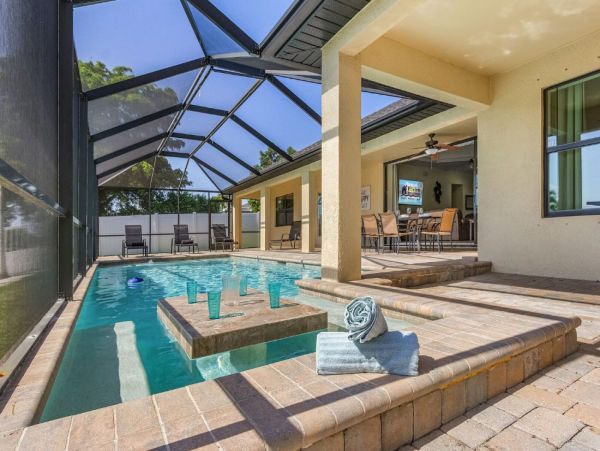 Cape Coral Getaway: Canal Views, Pool, and Modern Comfort