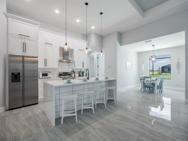 Cape Coral Coastal Elegance Retreat with Caged Pool and Scenic Views