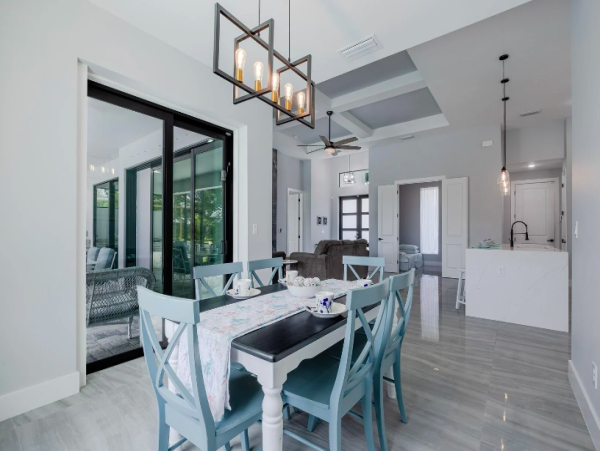 Cape Coral Coastal Elegance Retreat with Caged Pool and Scenic Views
