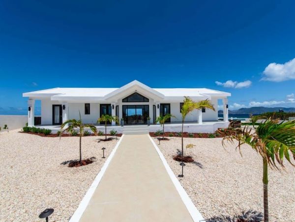 Oceanfront Anguilla Vacation Pool Home Four Bedroom