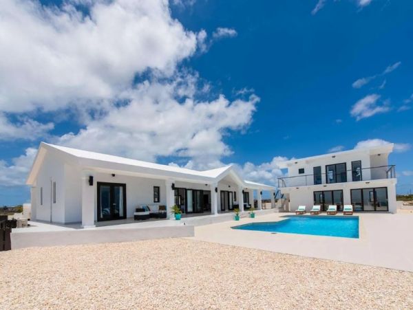 Oceanfront Anguilla Vacation Pool Home Four Bedroom