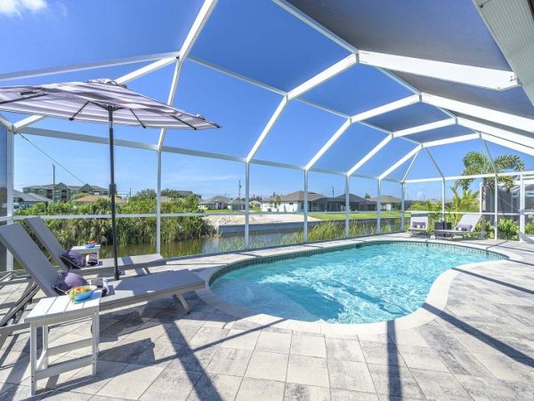 Cape Coral Vacation Home Water Views. Four Bedrooms