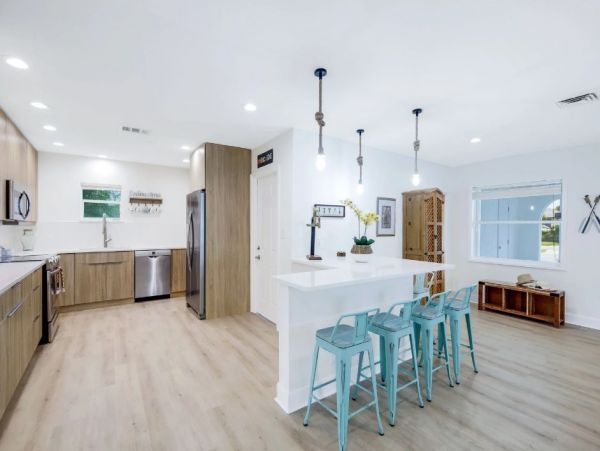 Walk to Beach Vacation Pool Home Three Bedroom