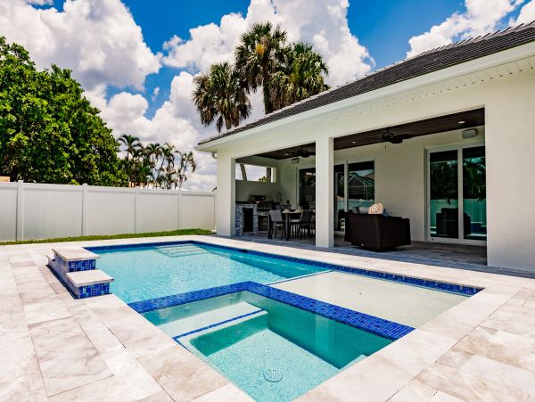 Naples Vacation Pool Home Four Bedroom Walk to Beach